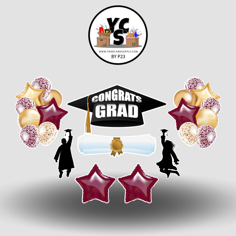 YCS FLASH® and Flair Congrats Grad Cap Graduation Set