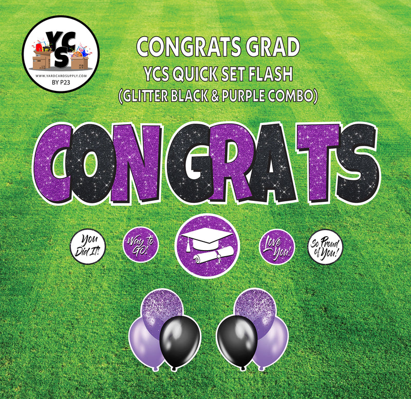 YCS FLASH® Quick Set - Congrats - Glitter