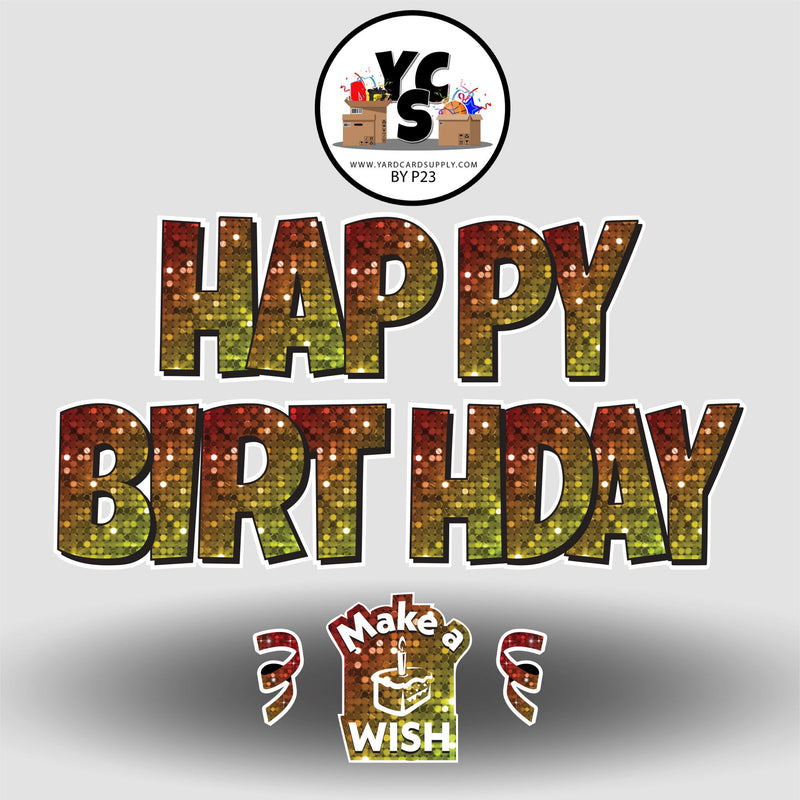 YCS FLASH® Quick Set Happy Birthday - Ombre Sparkle