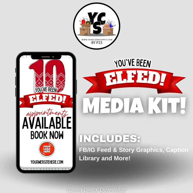 You've Been Elfed Got Elf'd Media Kit - Digital Download