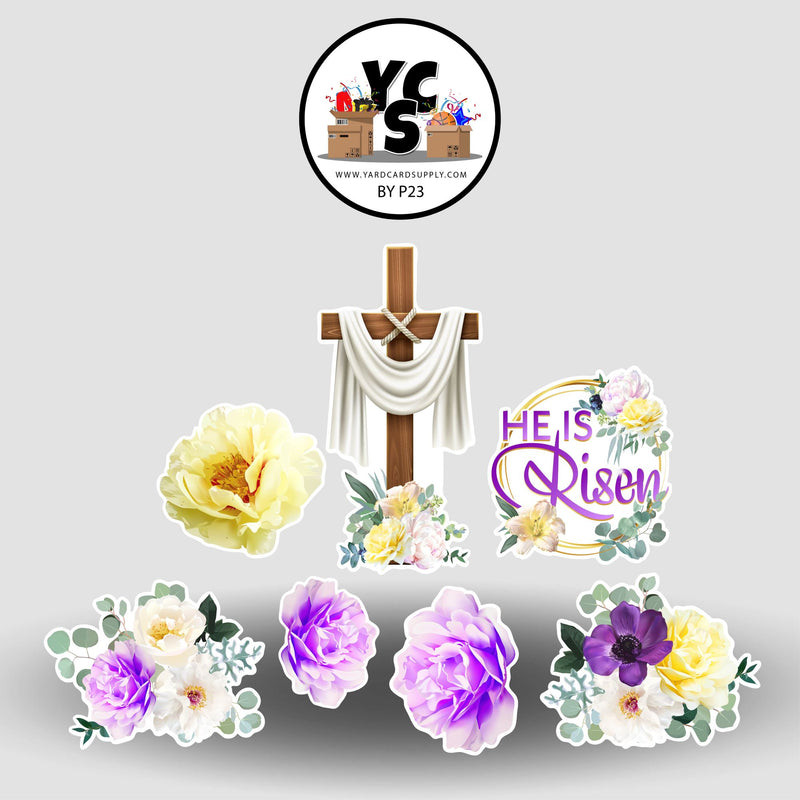 YCS FLASH® He Is Risen Cross Garden Collection