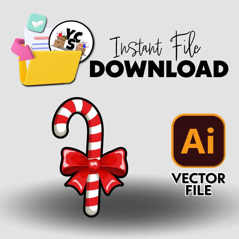 YCS Illustrator Asset IA Elf Arrival Candy Cane