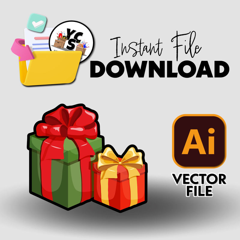 YCS Illustrator Asset IA Elf Arrival Gift Box