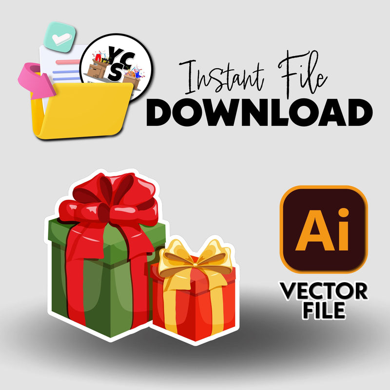 YCS Illustrator Asset IA Elf Arrival Gift Box