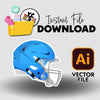 YCS Illustrator Asset Football 2025 Helmet