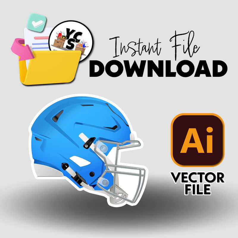 adobe illustrator football helmet YCS Illustrator Asset Football 2025 Helmet – Yard Card Supply Shop
