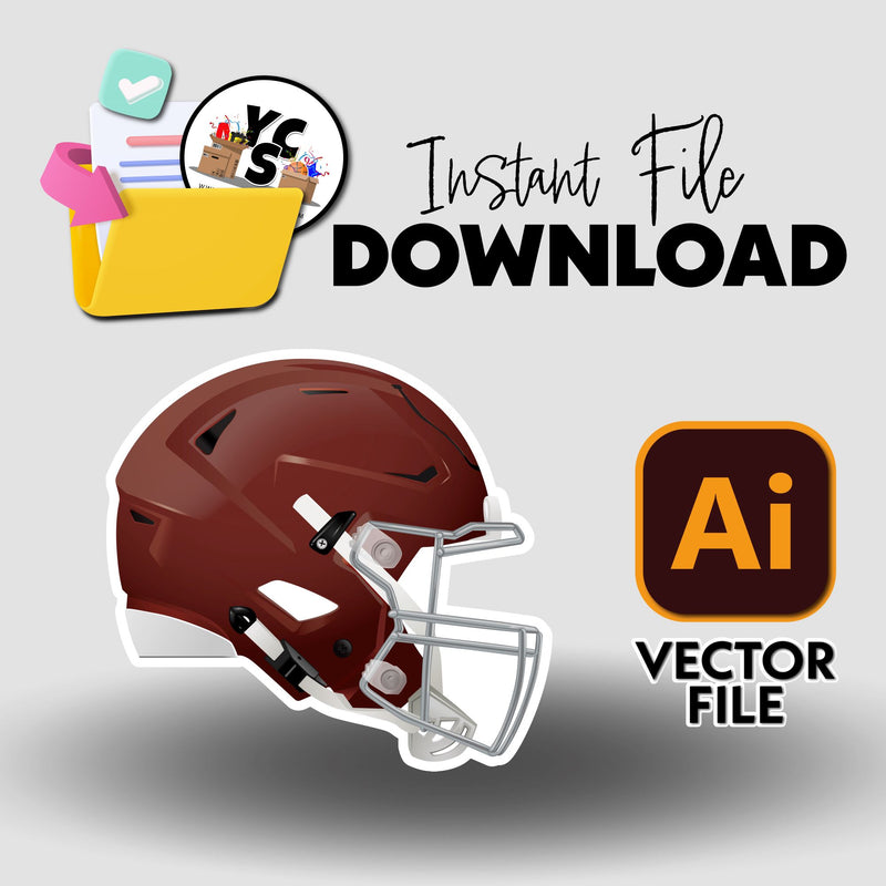 YCS Illustrator Asset Football 2025 Helmet