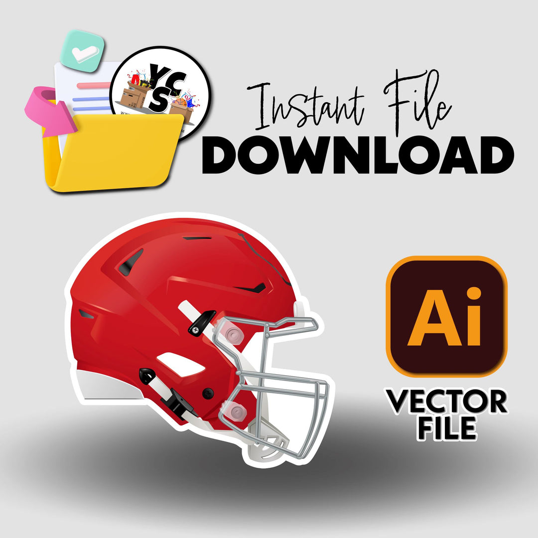 YCS Illustrator Asset Football 2025 Helmet – Yard Card Supply Shop