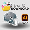 YCS Illustrator Asset Football 2025 Helmet