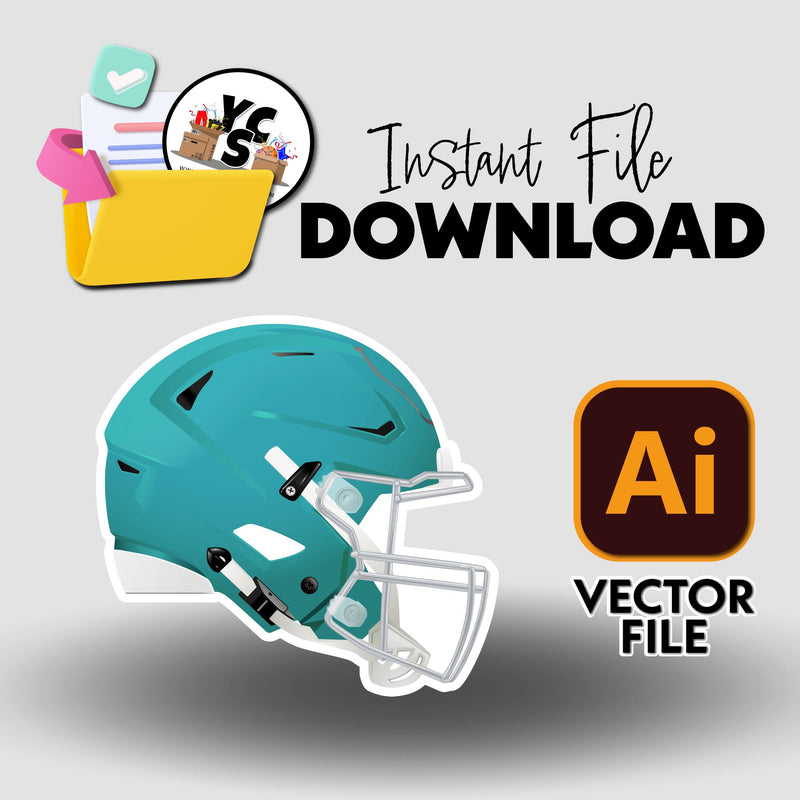 YCS Illustrator Asset Football 2025 Helmet – Yard Card Supply Shop