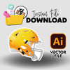 YCS Illustrator Asset Football 2025 Helmet