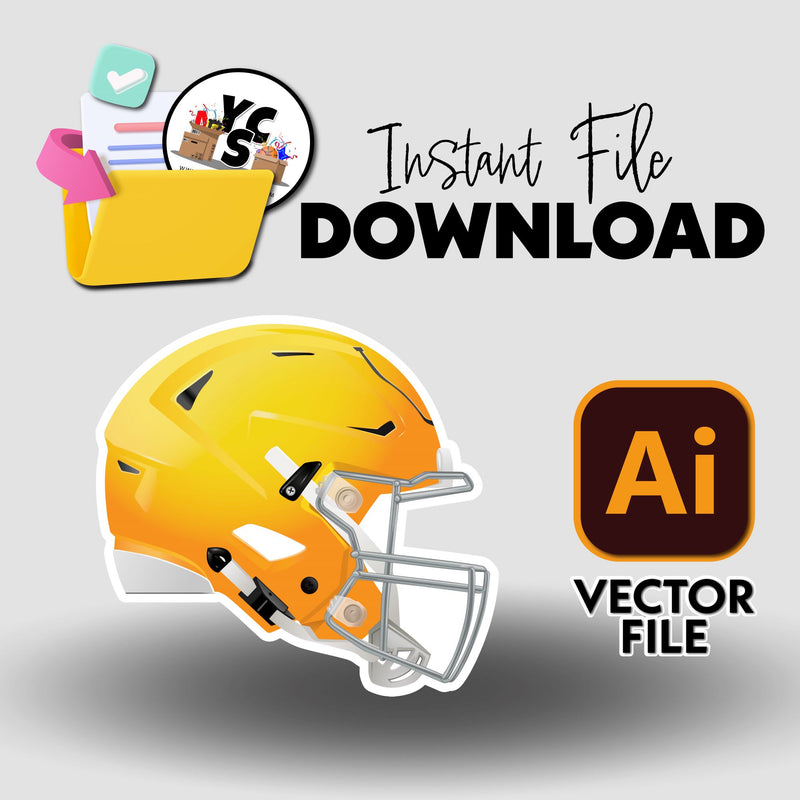 YCS Illustrator Asset Football 2025 Helmet – Yard Card Supply Shop