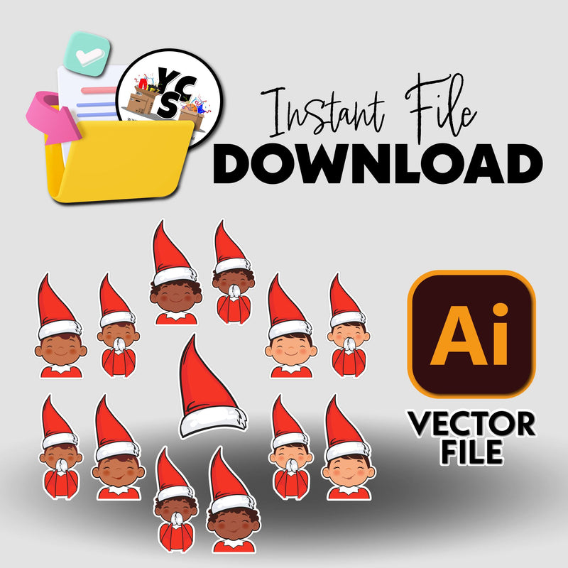 YCS Illustrator Asset IA 2025 Christmas Surveillance Scout Elf