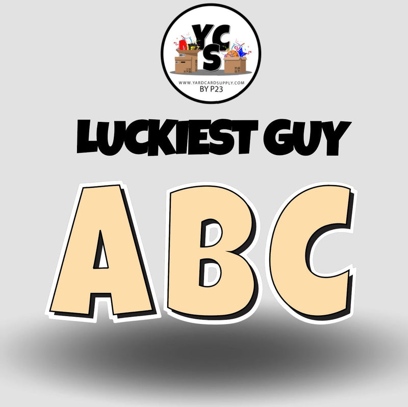 LUCKY GUY 12 Inch SOLID LETTER & NUMBER Set