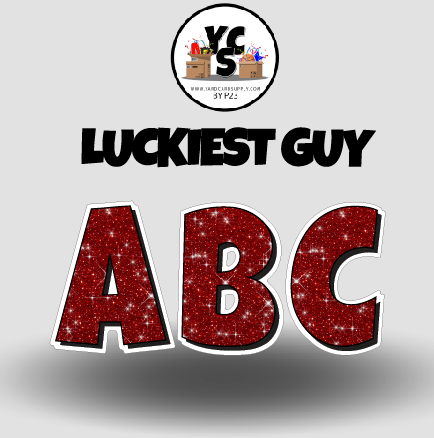 YCS FILE DOWNLOAD Lucky Guy Glitter Alphabet Set - 23 Inch
