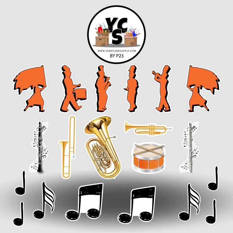 Marching Band Music and Instrument Accent Set