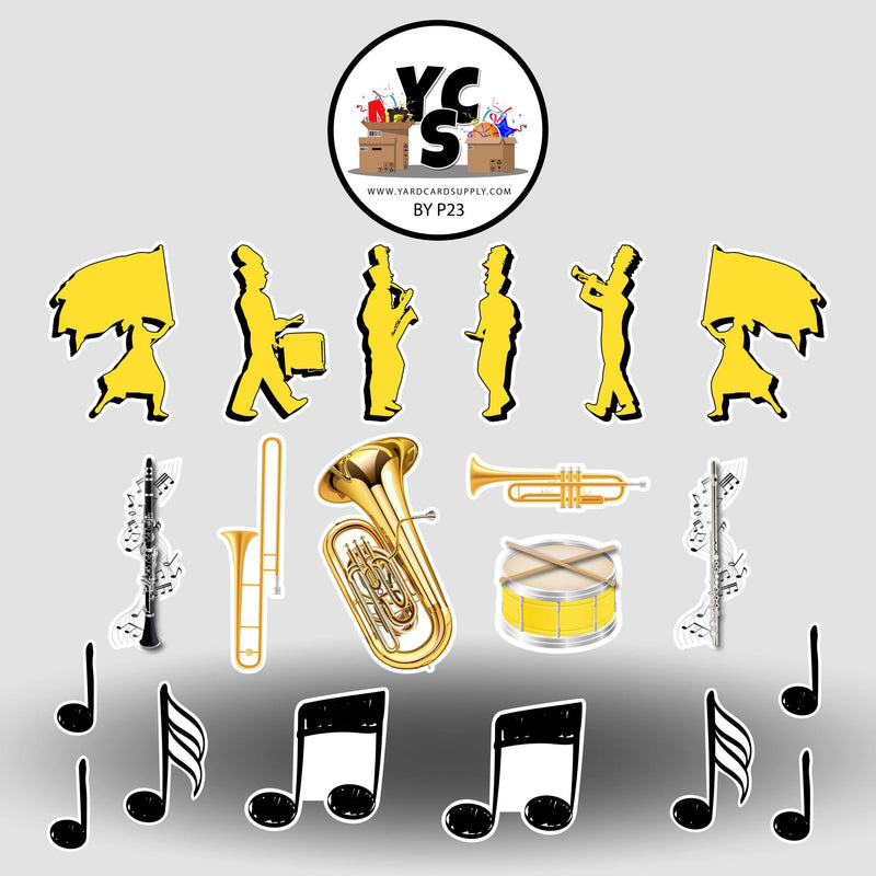 Marching Band Music and Instrument Accent Set