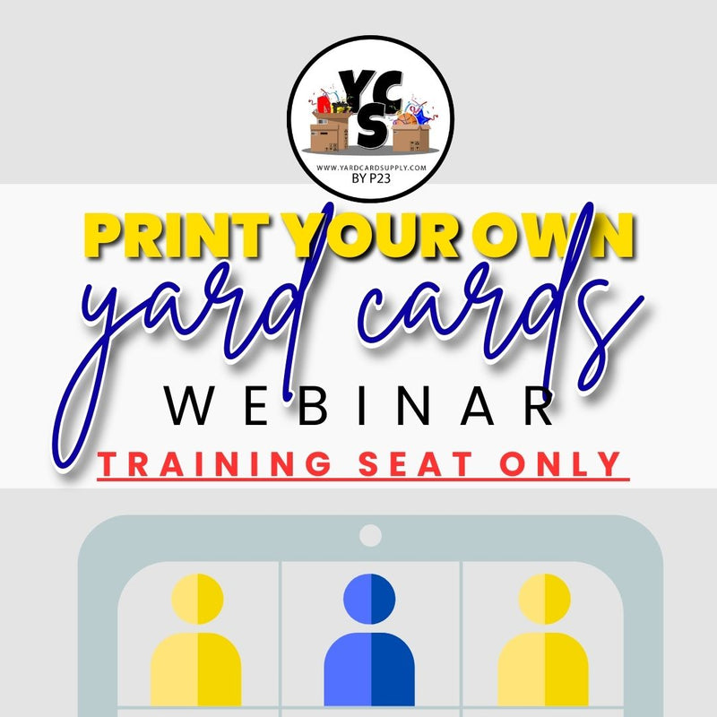 MAY 3rd WEBINAR TRAINING ONLY Nesting Letters & Numbers for Yard Card Printing