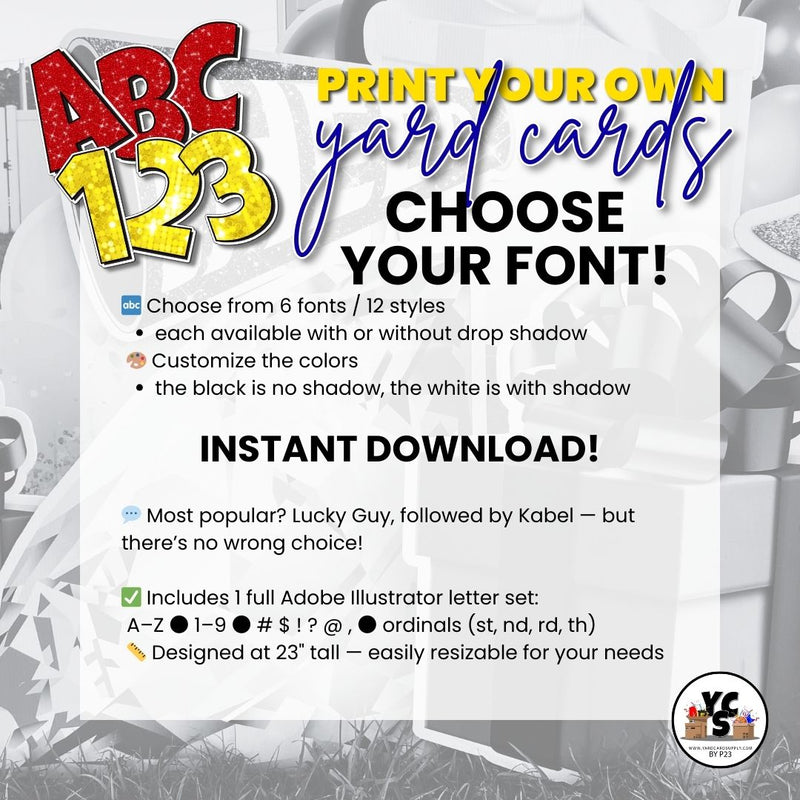 YCS FILE DOWNLOAD  Letter Set – Adobe Illustrator File