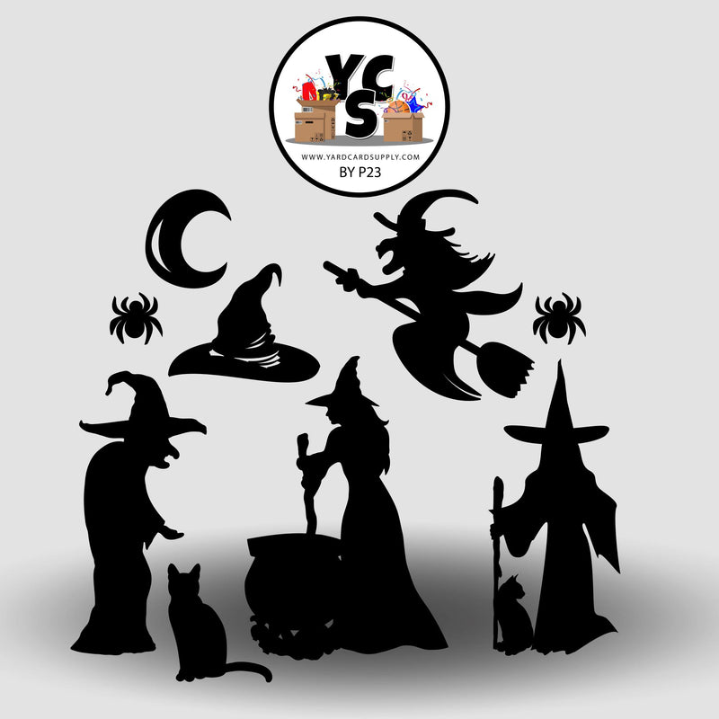 Halloween Spooky Silhouettes Witches Set