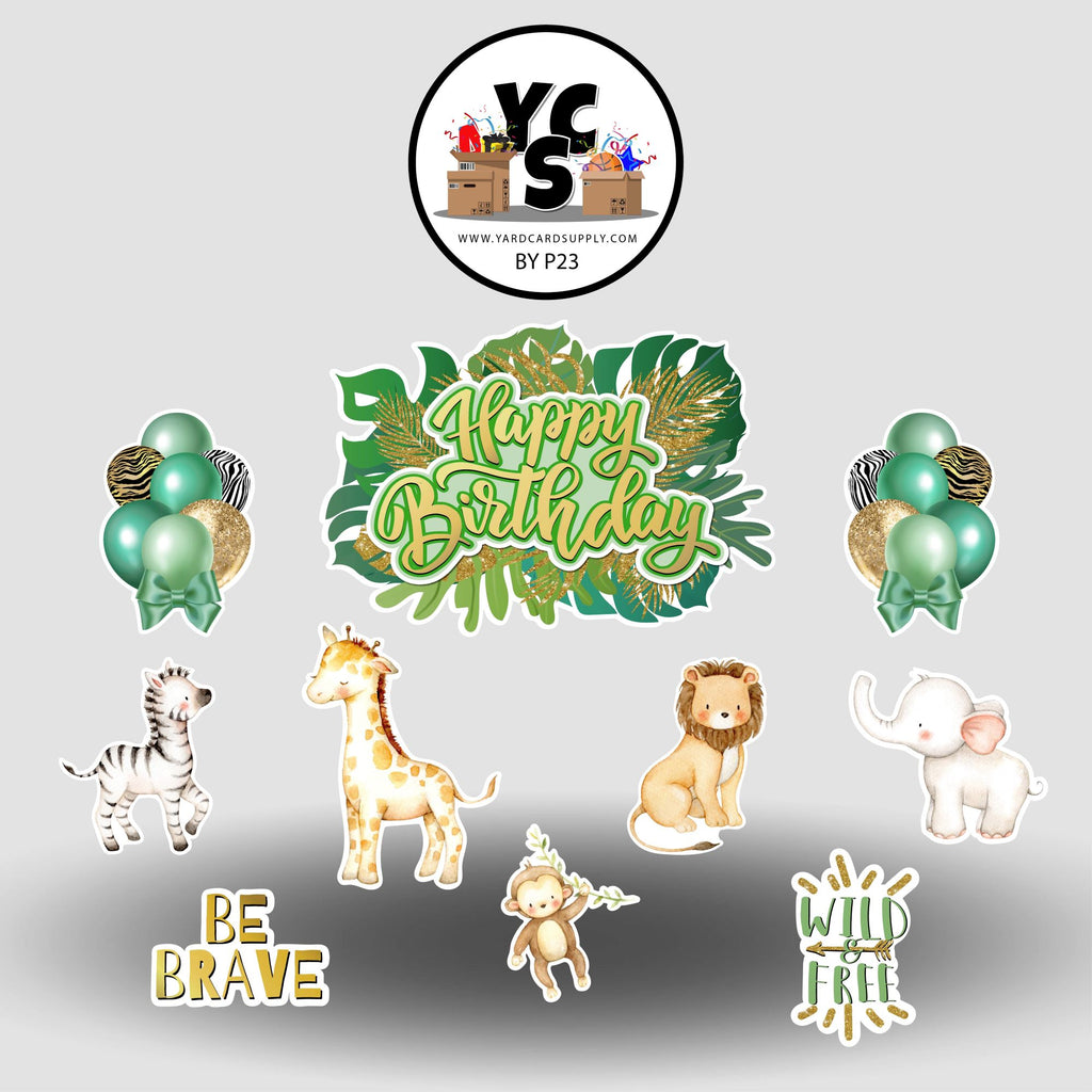 YCS FLASH® Happy Birthday Safari Set