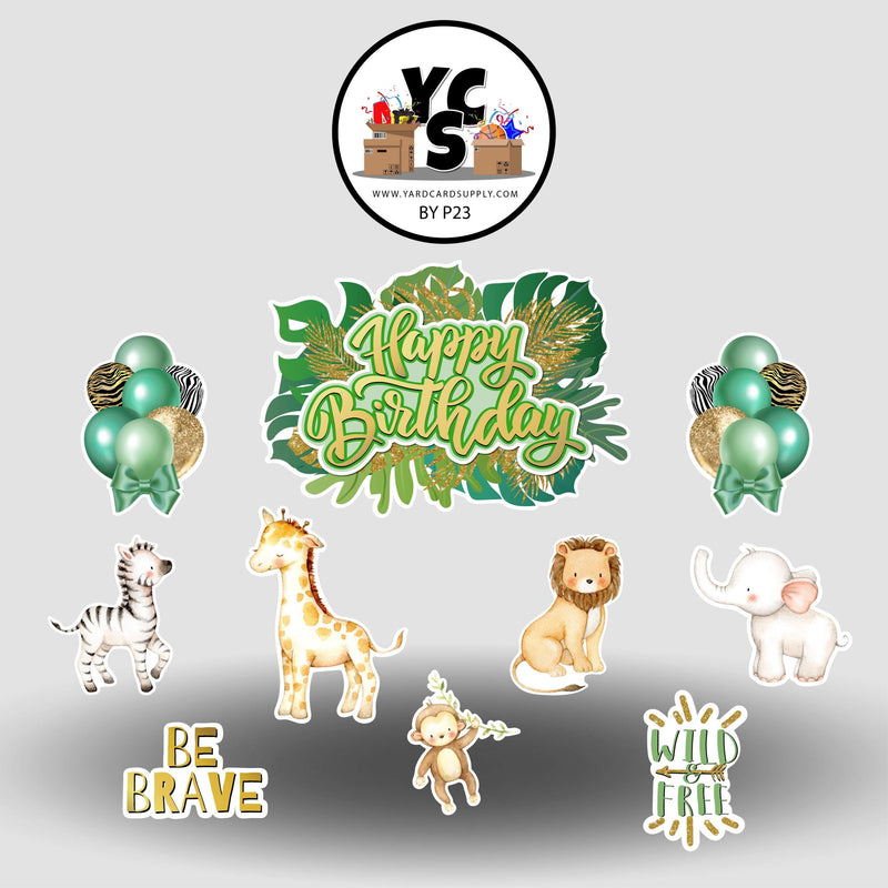 YCS FLASH® Happy Birthday Safari Set