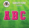 Varsity 23" Alphabet Set - Large Solid with Drop Shadow Pink