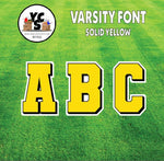Varsity 23" Alphabet Set - Large Solid with Drop Shadow Yellow