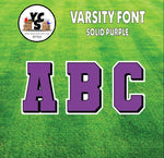 Varsity 23" Alphabet Set - Large Solid with Drop Shadow Purple