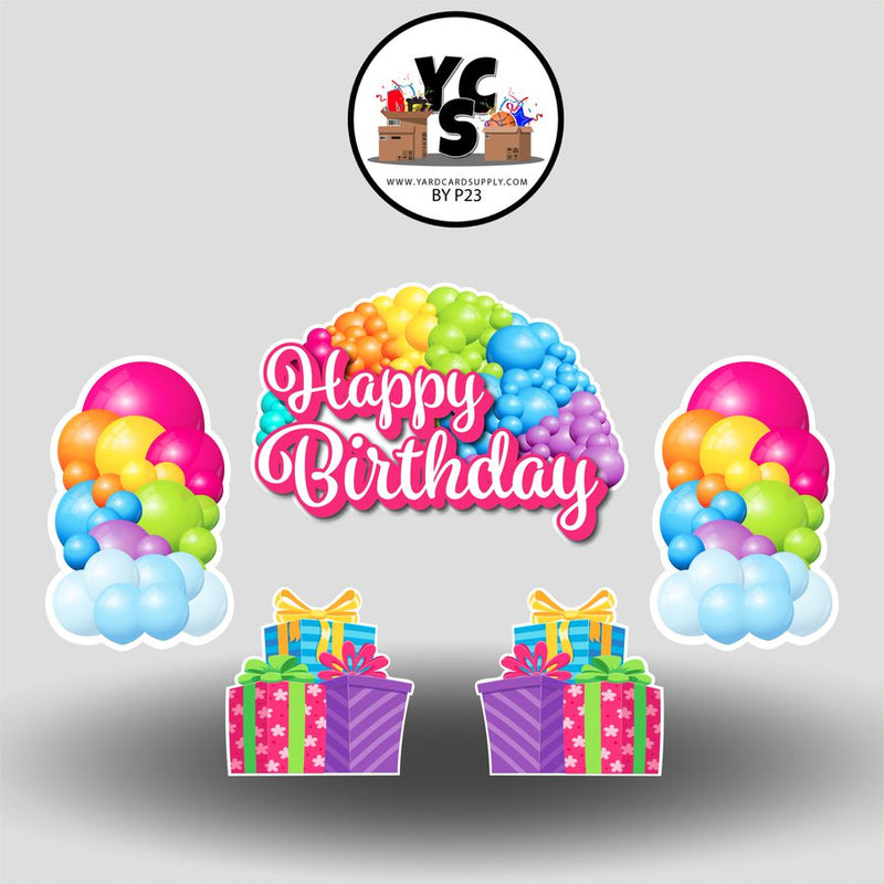 YCS FLASH® Rainbow Balloon Arch Birthday
