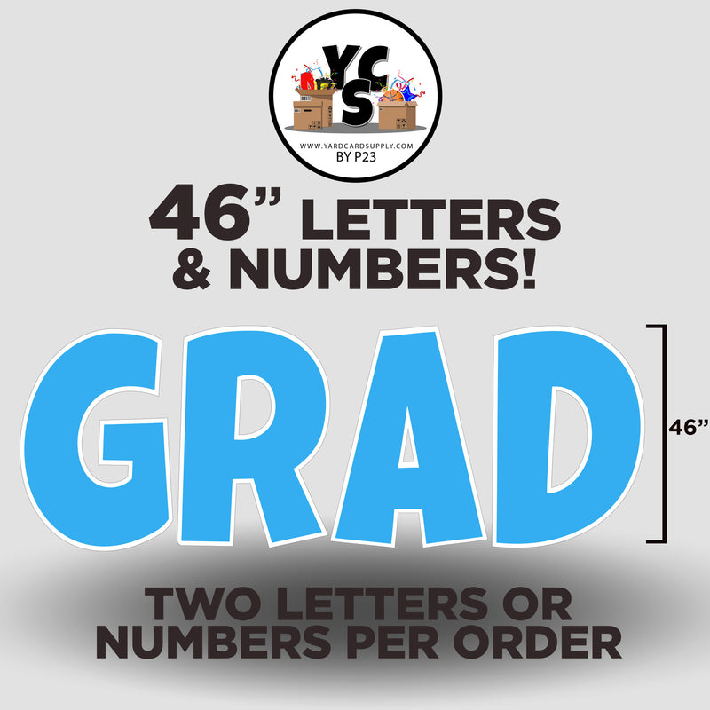 46" Letters and Numbers