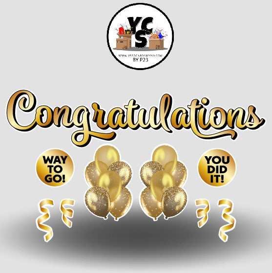 YCS FLASH® Quick Set Congratulations Script & Flair