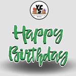 YCS FLASH® Quick Set Textured Cursive Happy Birthday
