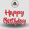 YCS FLASH® Quick Set Textured Cursive Happy Birthday