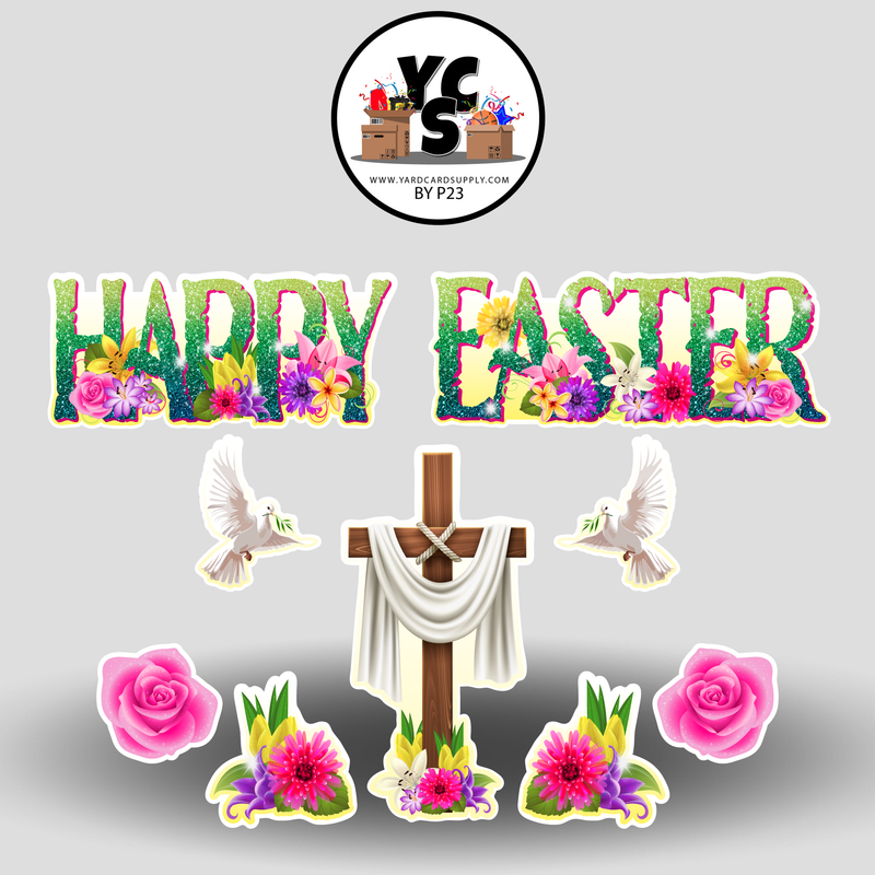 YCS FLASH® Quick Set Easter at the Cross - 18"