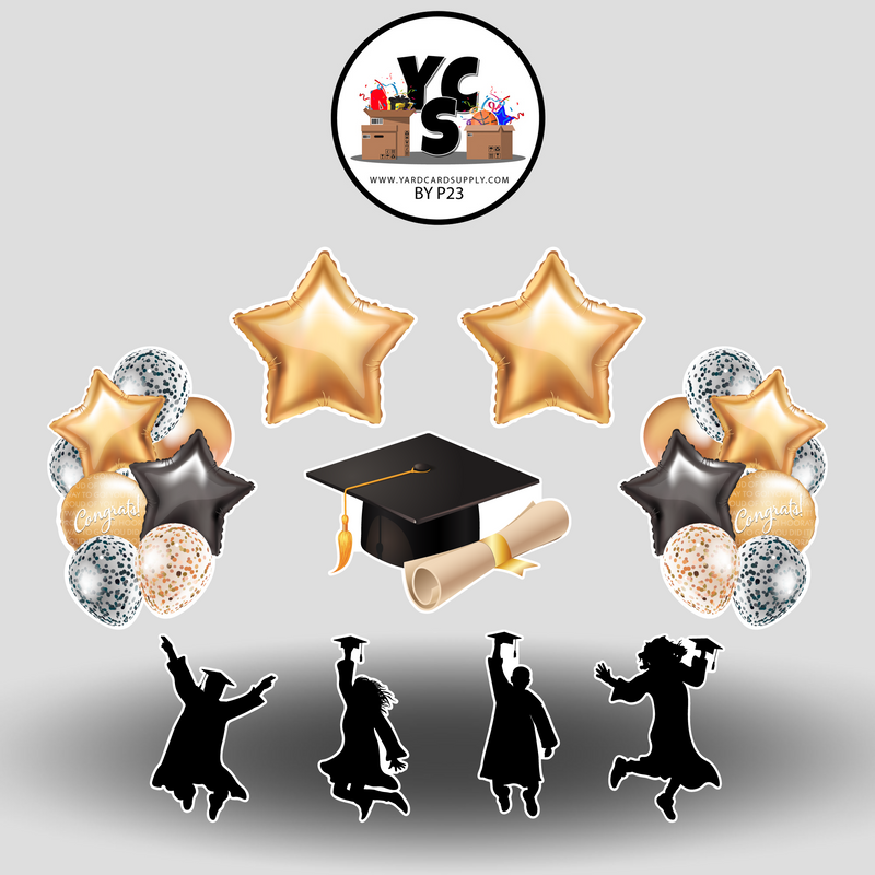 Graduation Flackards FILE DOWNLOAD Graduation Mixed Flair Set – Yard Card Supply Shop