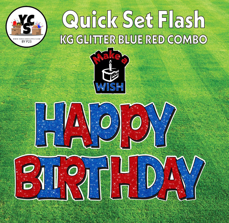 YCS FLASH® Quick Set KG Glitter Happy Birthday