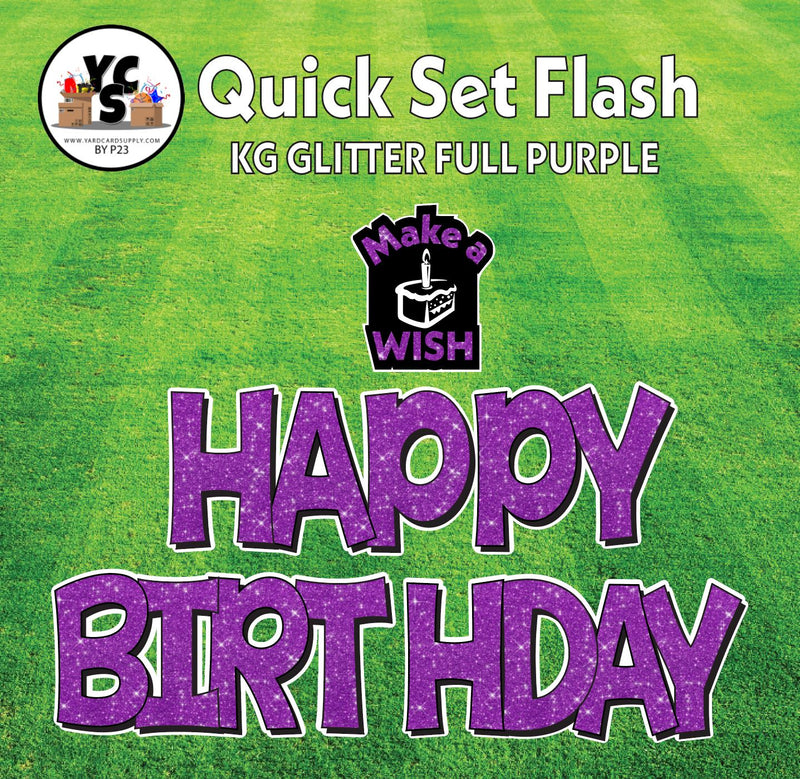 YCS FLASH® Quick Set KG Glitter Happy Birthday