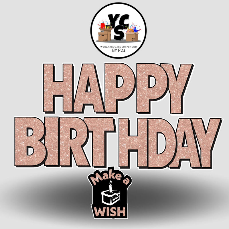 YCS FLASH® Quick Set Kabel Glitter Happy Birthday