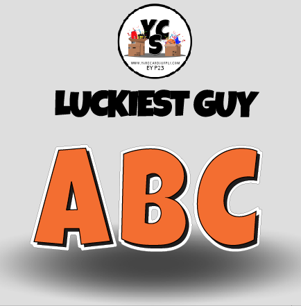 LUCKY GUY 18 Inch SOLID ALPHABET Set