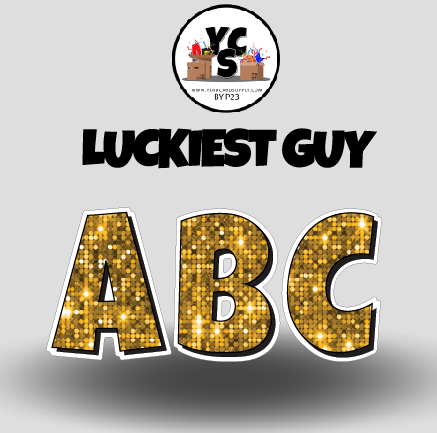 LUCKY GUY 23 Inch SPARKLE ESSENTIAL LETTER & NUMBER Set