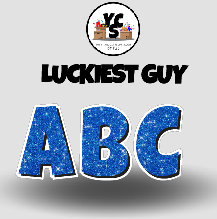 YCS FILE DOWNLOAD Lucky Guy Glitter Alphabet Set - 23 Inch