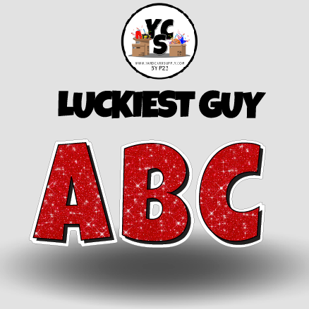 YCS FILE DOWNLOAD Lucky Guy Glitter Alphabet Set - 23 Inch