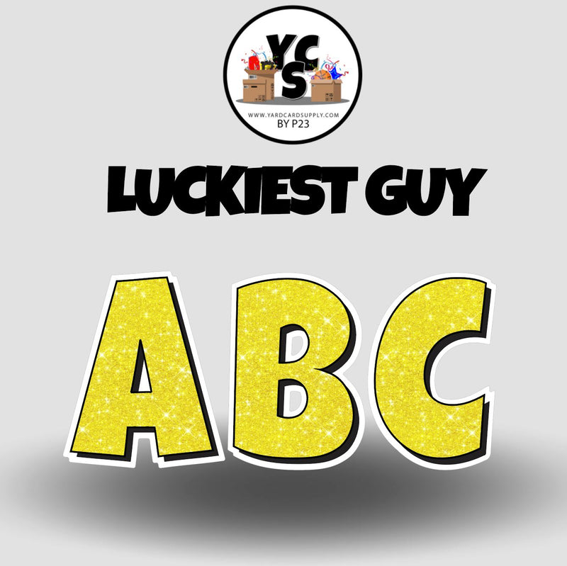 YCS FILE DOWNLOAD Lucky Guy Glitter Alphabet Set - 23 Inch