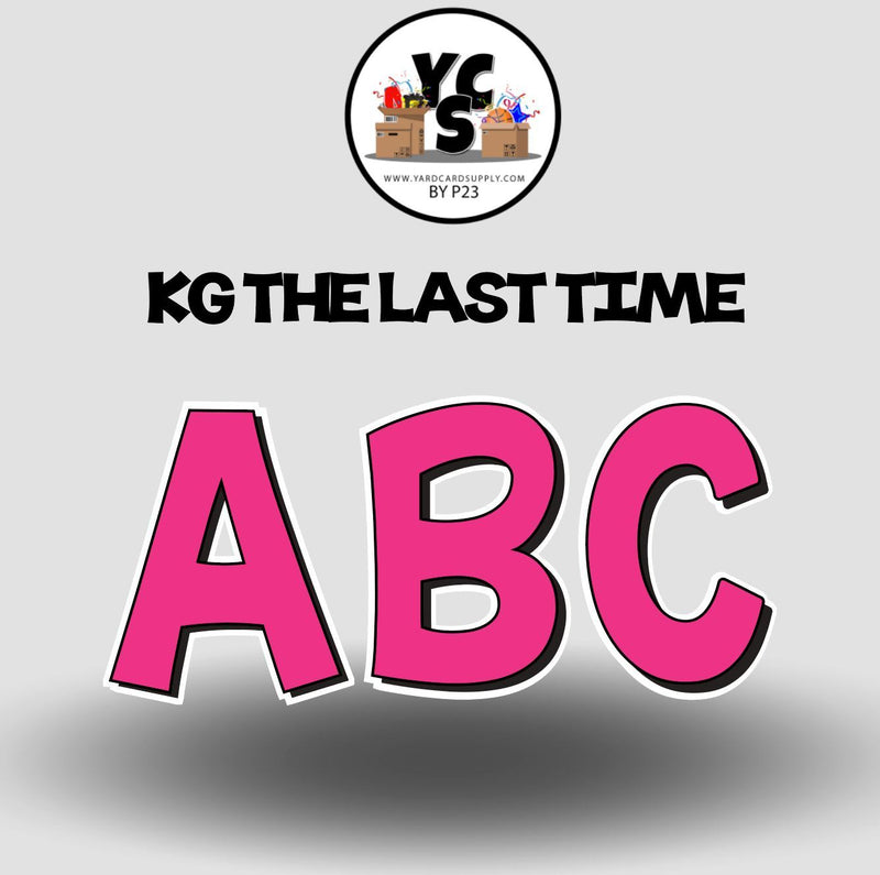 KG The Last Time 18 Inch SOLID VOWEL & CONSONANT Set