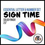 Sign Time 23 Inch SOLID ESSENTIAL LETTER & NUMBER Set