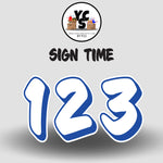 Sign Time Numbers Set