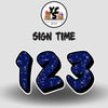 Sign Time Numbers Set