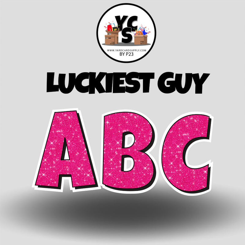 YCS FILE DOWNLOAD Lucky Guy Glitter Alphabet Set - 23 Inch
