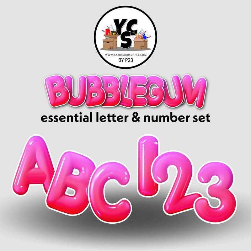 Bubblegum 23 Inch Essential Letter & Number Set